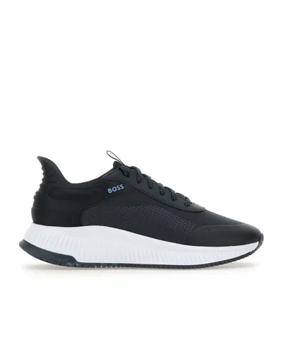 Hugo Boss Logo Sneakers In Black