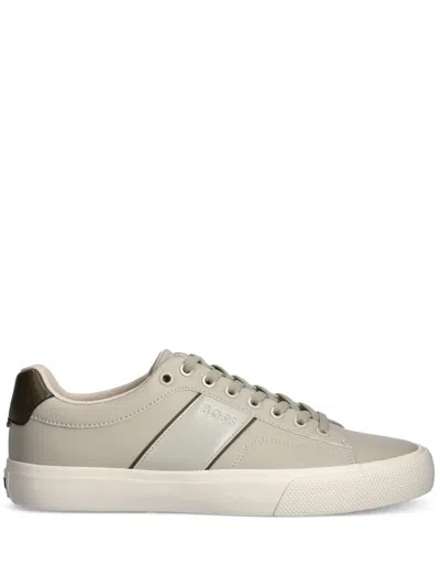 Hugo Boss Logo Sneakers In Neutrals