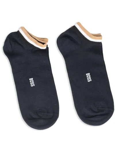 Hugo Boss Logo Socks In Navy