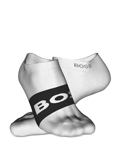 Hugo Boss Logo Socks, Pack Of 2 In White