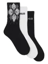 Hugo Boss Logo Socks (pack Of Three) In Black
