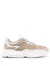 Hugo Boss Logo-sole Panelled Sneakers In Neutrals