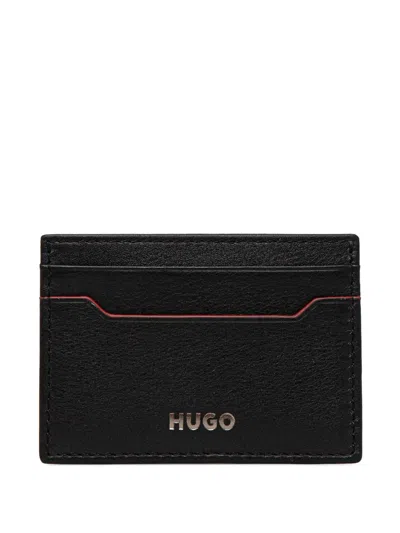 Hugo Boss Logo-stamp Cardholder In Black