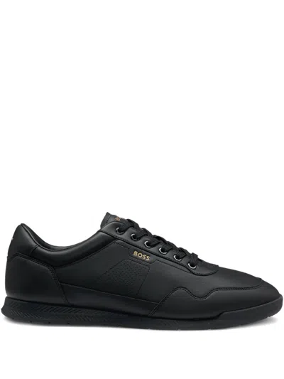 Hugo Boss Logo-stamp Leather Trainers