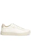 HUGO BOSS LOGO-STAMP LEATHER SNEAKERS