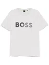 Hugo Boss Logo-print Crew-neck T-shirt In Grey