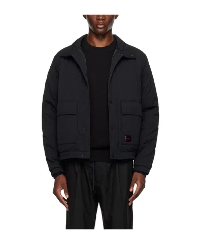 Hugo Boss Logo Sticker Casual Jacket In Black