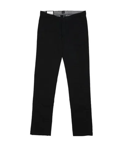 Hugo Boss Logo Straight Casual Pants In Black