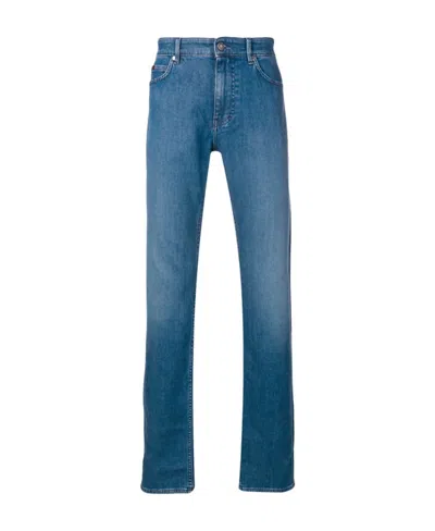Hugo Boss Logo Straight Jeans In Blue