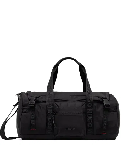 Hugo Boss Logo-strap Holdall In Black