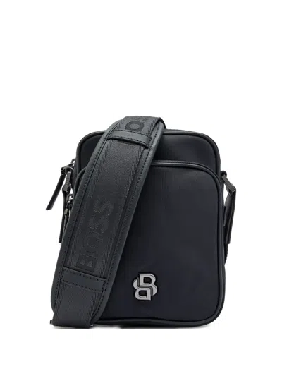 Hugo Boss Logo Strap Messenger Bag In Black
