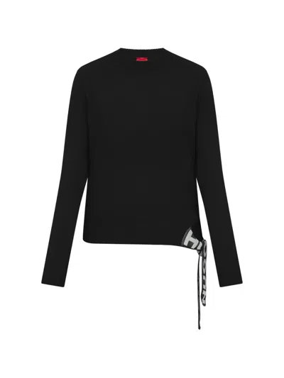 Hugo Boss Logo Sweater In Black