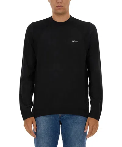 Hugo Boss Logo Sweatshirt In Black