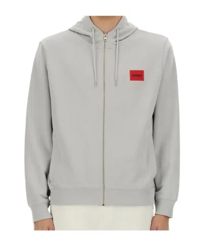 HUGO BOSS ZIP-UP HOODED SWEATSHIRT