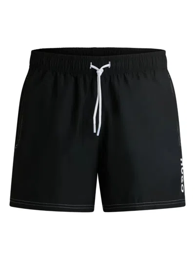 Hugo Boss Logo Swim Shorts In Blue