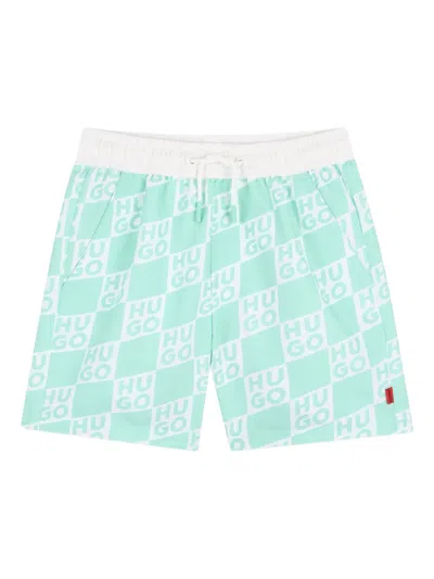 Hugo Boss Kids' Logo Swim Shorts In Multi