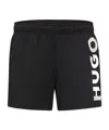 Hugo Boss Black Swimsuit Made Of Recycled Polyester With Quick-dry Feature In Black