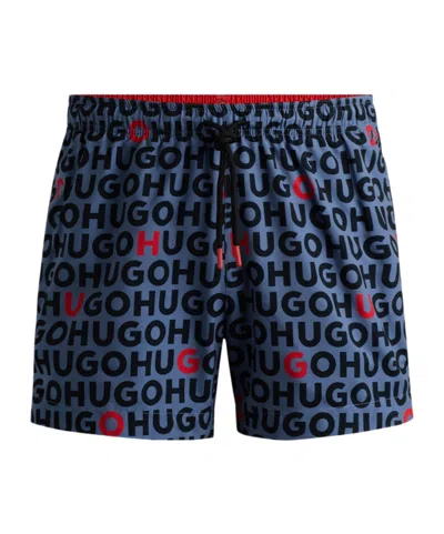 Hugo Boss Logo Swimming Trunks In Multi