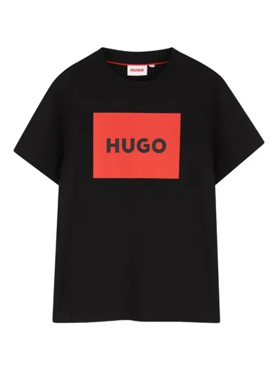 Hugo Boss Kids' Logo T-shirt In Black