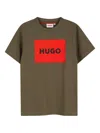 Hugo Boss Logo T-shirt In Brown