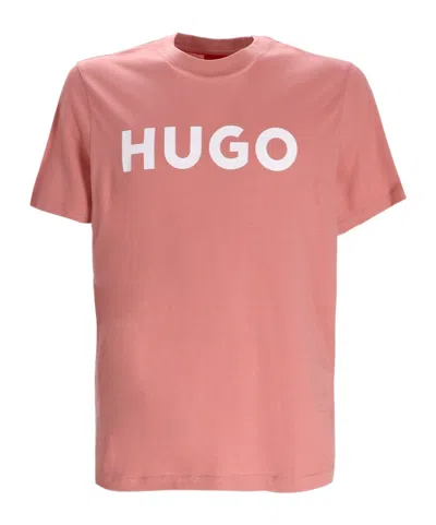 Hugo Boss Logo T-shirt In Pink