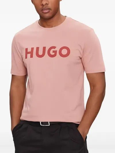 Hugo Boss Logo T-shirt In Pink