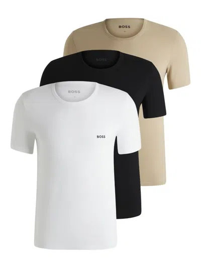Hugo Boss Logo T-shirt (set Of Three) In Multi