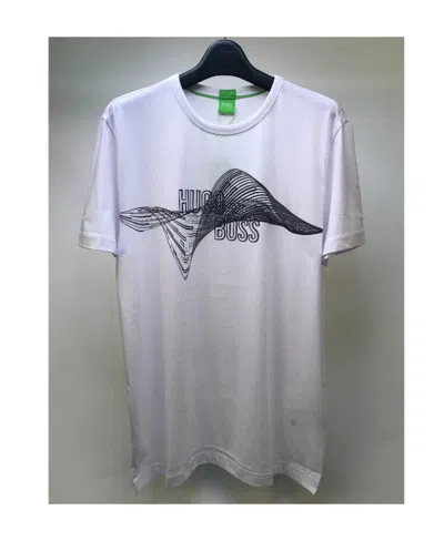 Hugo Boss Logo T-shirt With Round Neck In Gray