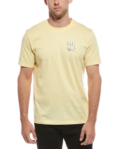 Hugo Boss Logo T-shirt In Yellow