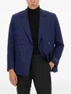 Hugo Boss Boss Double-breasted Jacket In Blue