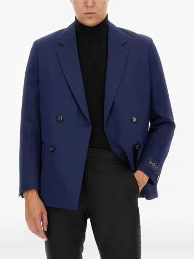 Hugo Boss Logo-tab Wool Blazer