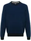 Hugo Boss Logo-tag Sweater In Navy