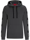 Hugo Boss Hugo Lounge Sporty Logo Hoodie Grey In Grey