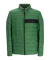 Hugo Boss Logo-tape Puffer Jacket In Green
