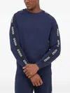 Hugo Boss Logo-tape Sweatshirt In Blue