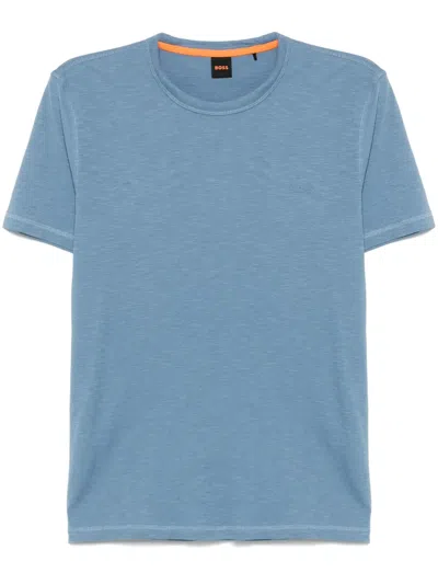 Hugo Boss Logo-tape T-shirt In Blue