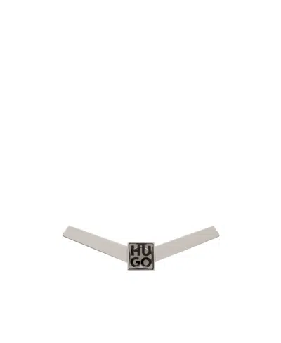 Hugo Boss Logo Tie Clip In White