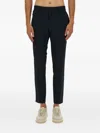 Hugo Boss Tailored Trousers With Belt Loops And Pockets In Blue
