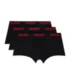 Hugo Boss Three-pack Black Boxers In Black