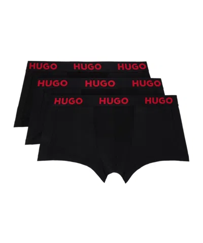 Hugo Boss Three-pack Black Boxers In Black 001