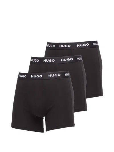 Hugo Boss Logo-waistband Boxers In Black