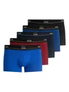 Hugo Boss Boss Pack Of Five Boxer Shorts In Blue