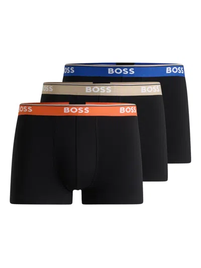 HUGO BOSS LOGO-WAISTBAND BOXERS (PACK OF THREE)