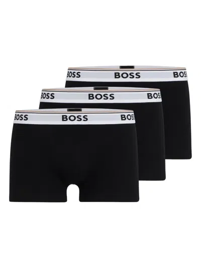 HUGO BOSS LOGO-WAISTBAND BOXERS (PACK OF THREE)