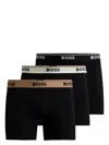 Hugo Boss Three-pack Of Stretch-cotton Boxer Briefs With Logos In Patterned