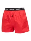 Hugo Boss Logo-waistband Boxers (pack Of Three) In Red