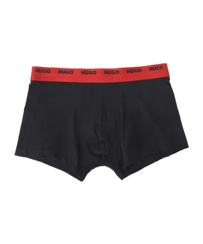 Hugo Boss Logo Waistband Boxers Set Of Five In Black