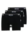 Hugo Boss Logo-waistband Boxers (set Of Three) In Black