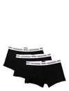 Hugo Boss Logo-waistband Boxers (set Of Three) In Black
