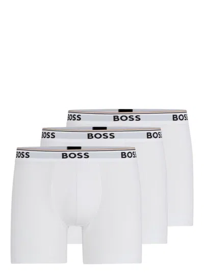 HUGO BOSS LOGO-WAISTBAND BOXERS (SET OF THREE)